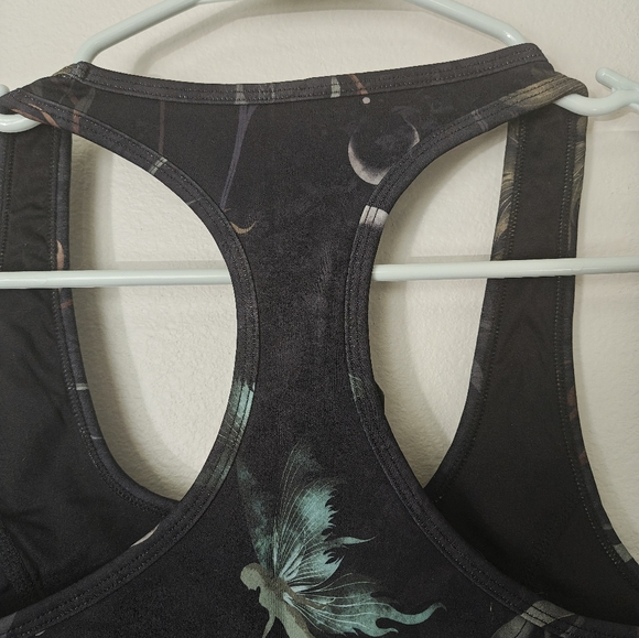 Disturbia Rosanella Floral Fairy Print Racerback Athleisure Sports Bra - Picture 8 of 9